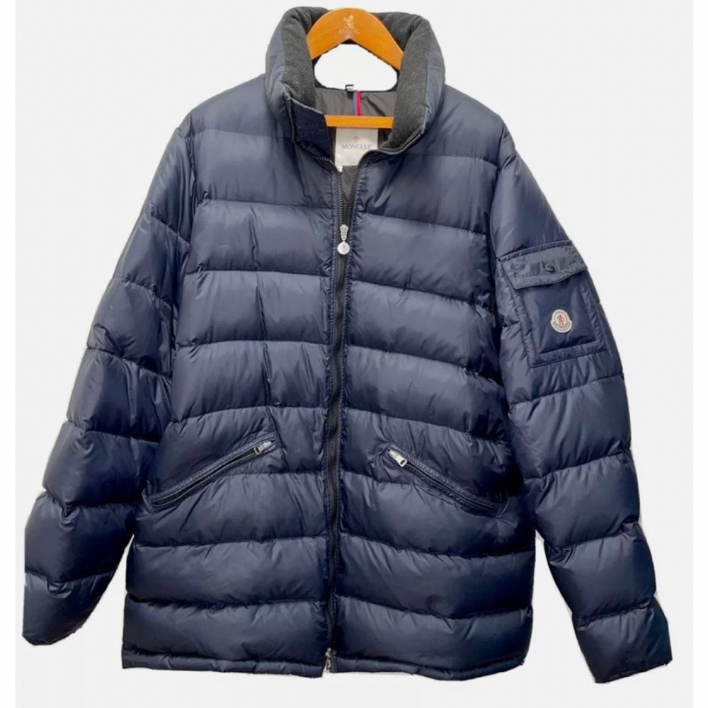 MONCLER men puffer jacket navy blue Sz 7